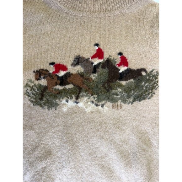 Womens Ralph Lauren Equestrian 100% Lambswool Sweater Size Small Old Money Flaws - Picture 9 of 16